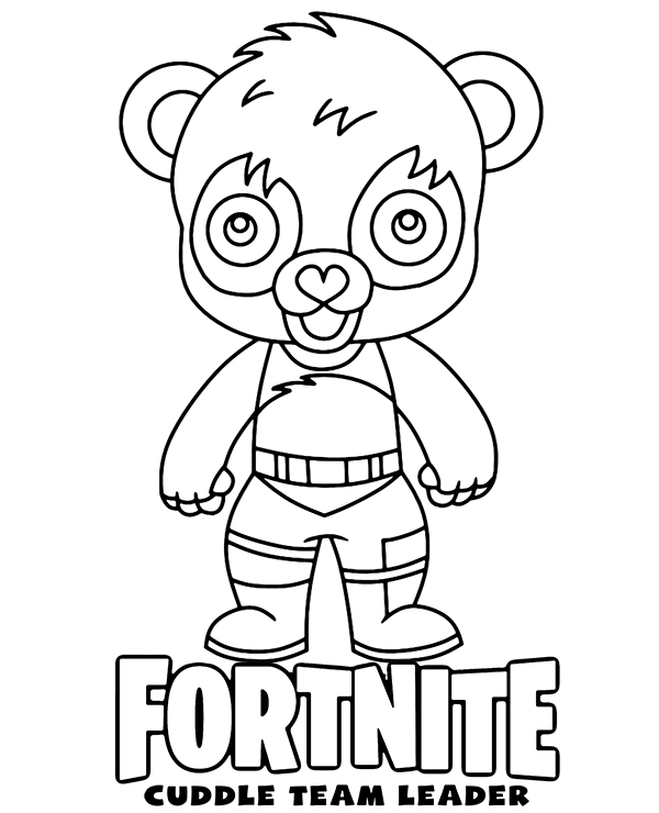 Fortnite bear picture to color
