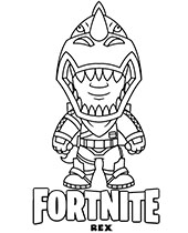 Rex skin Fortnite coloring page
