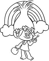Trolls main character coloring page