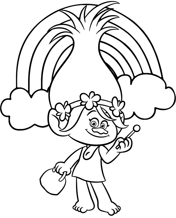 Quality Poppy coloring page Trolls