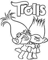 Funny Trolls coloring sheet to print