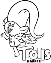 Harper coloring page from Trolls