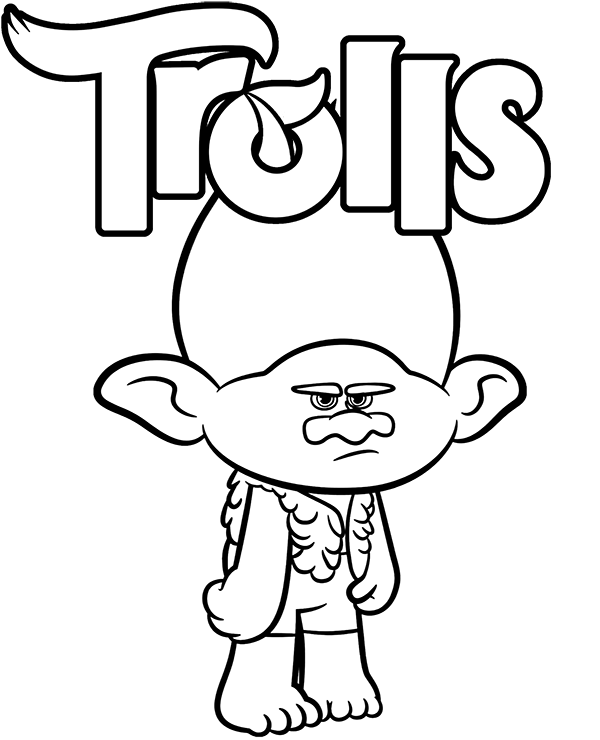 Trolls logo and Branch funny picture