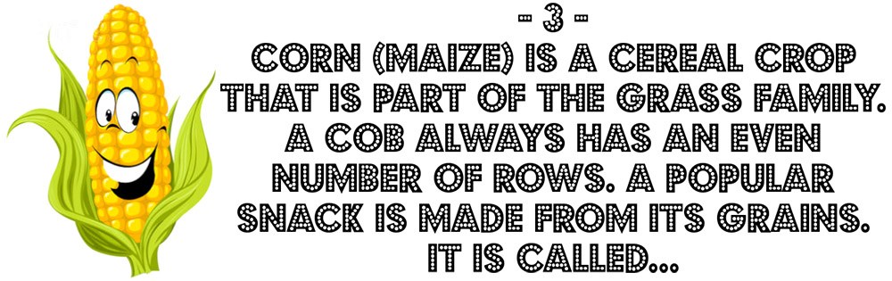 Maize question quiz for kids