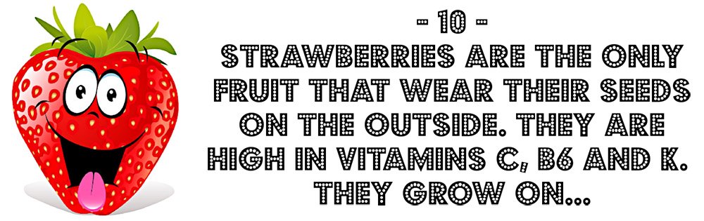 Strawberries question in quiz for kids