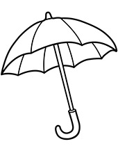 Umbrella printable coloring sheet