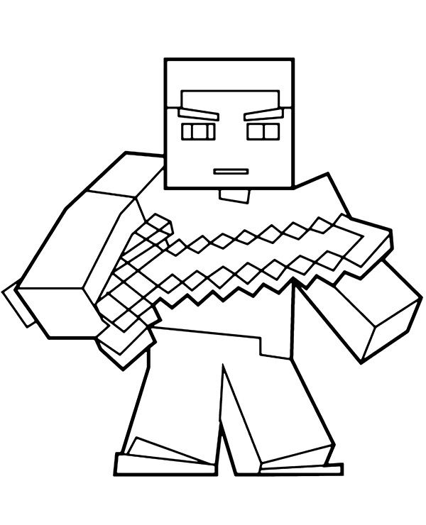 steve drawing minecraft