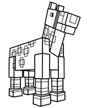 Minecraft horse coloring page, sheet