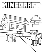 High quality Minecraft coloring page
