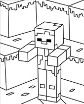 Minecraft zombie character to color