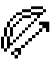 Bow with arrow from Minecraft