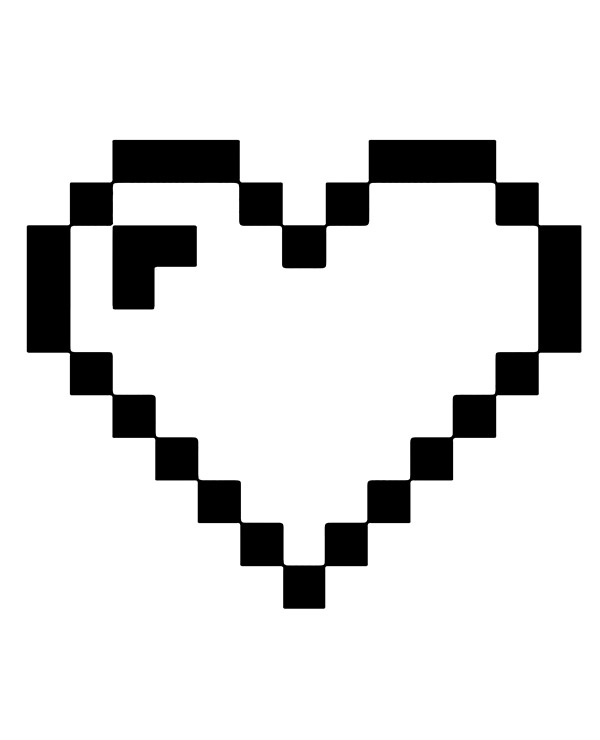 Print Minecraft heart coloring page Topcoloringpages net