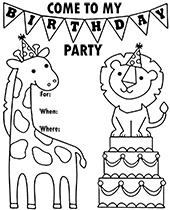 Birthday party invitations for children