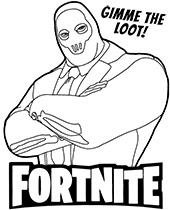 Good quality Fortnite coloring page