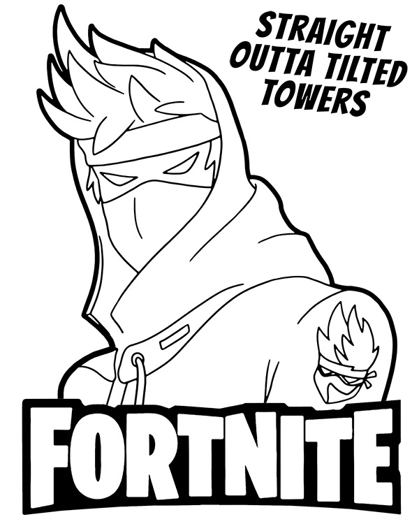 Fortnite Ninja coloring sheet