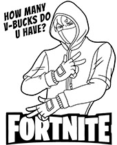 Fortnite coloring page for gamers