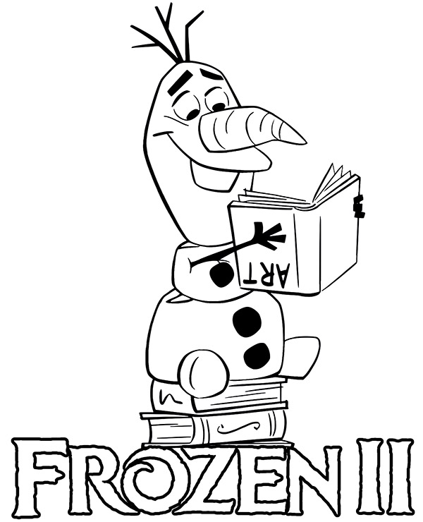 Frozen II coloring page with Olaf
