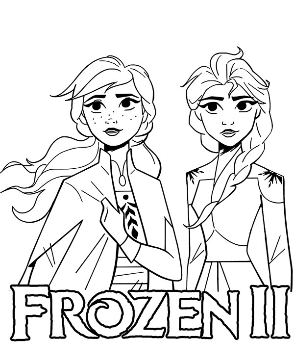 anna and elsa frozen coloring pages