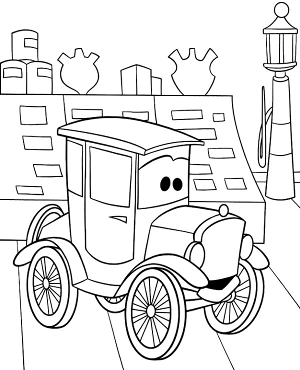 Cars Lizzie coloring page