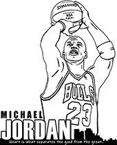 Printable Michael Jordan coloring page Chicago Bulls