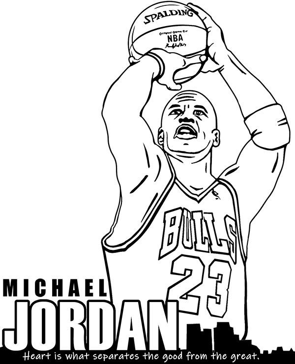 Michael Jordan Logo Coloring Pages Sketch Coloring Page