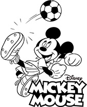 Mickey Mouse coloring page for children