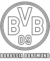 Borussia Dortmund coloring page of logo