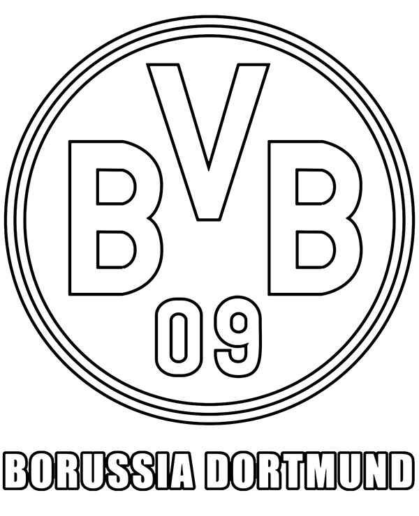 Borussia Dortmund logo coloring page