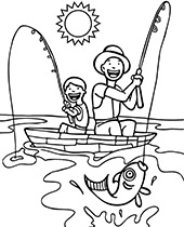 Summer holiday coloring page for kids