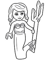 Mermaid coloring page for girls