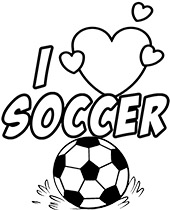 I love soccer coloring picture to print