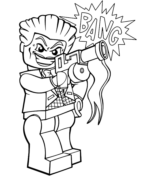 LEGO Joker coloring page to print