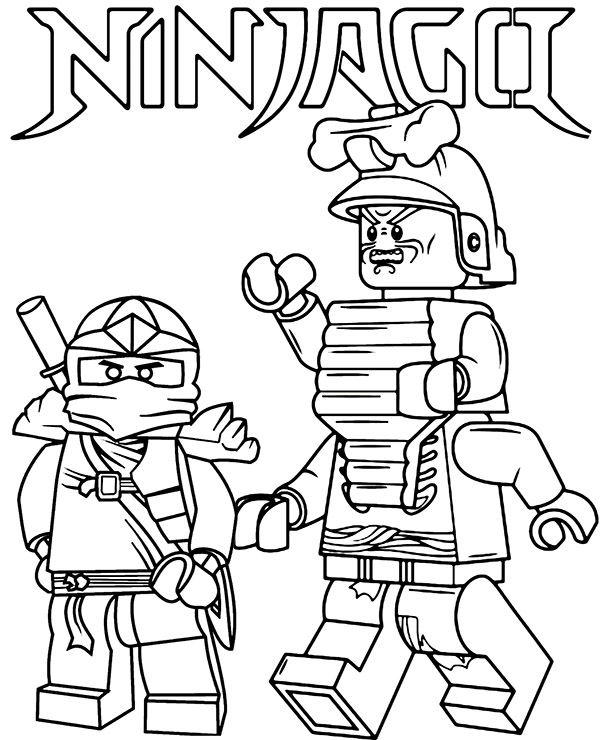 LEGO Ninjago coloring page Garmadon and Jay