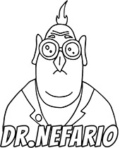 Printable picture Dr Nefario coloring page