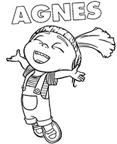 Agnes coloring sheet from Minions