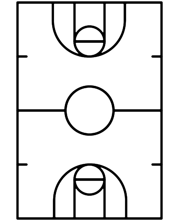 Basketball court coloring page Topcoloringpages net