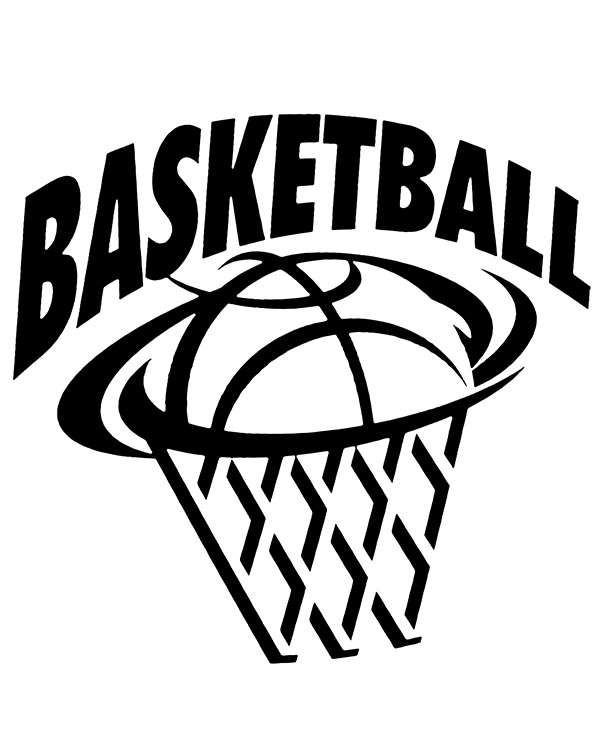 Basketball logo picture to print - Topcoloringpages.net