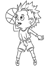 Free basketball coloring pages for children