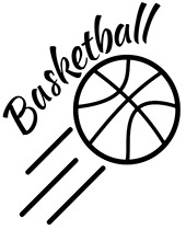 Free basketball logo black and white