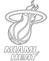 NBA Miami Heat logo picture to color