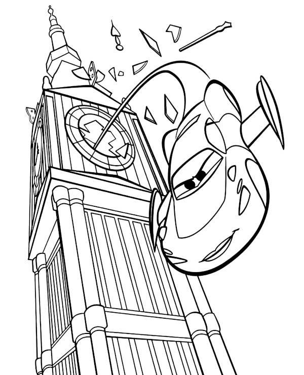 Cars coloring pages Holley Shiftwell