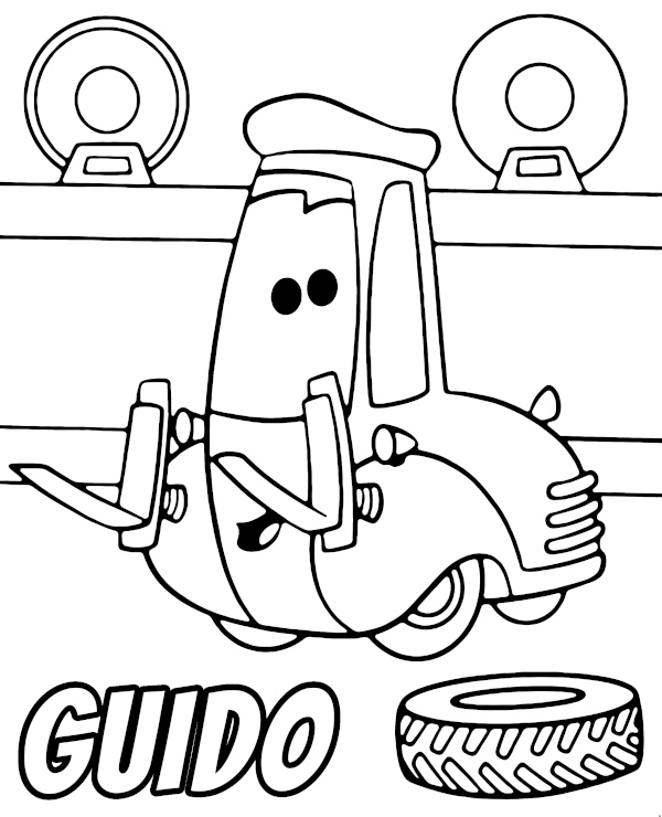 Cars coloring page Guido picture
