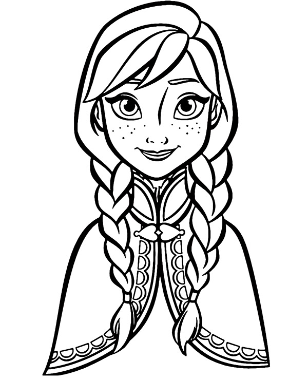 Printable Anna coloring page Frozen