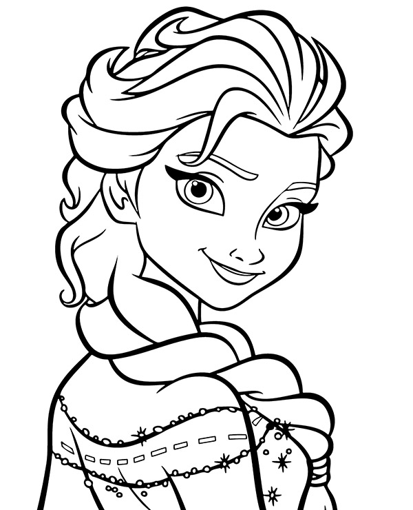 High quality Elsa coloring page Frozen