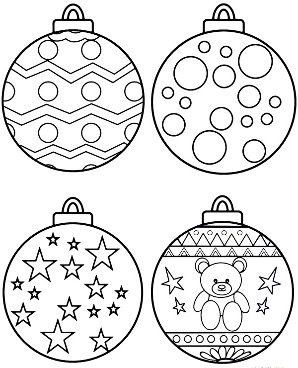 Christmas Bulb Coloring Pages