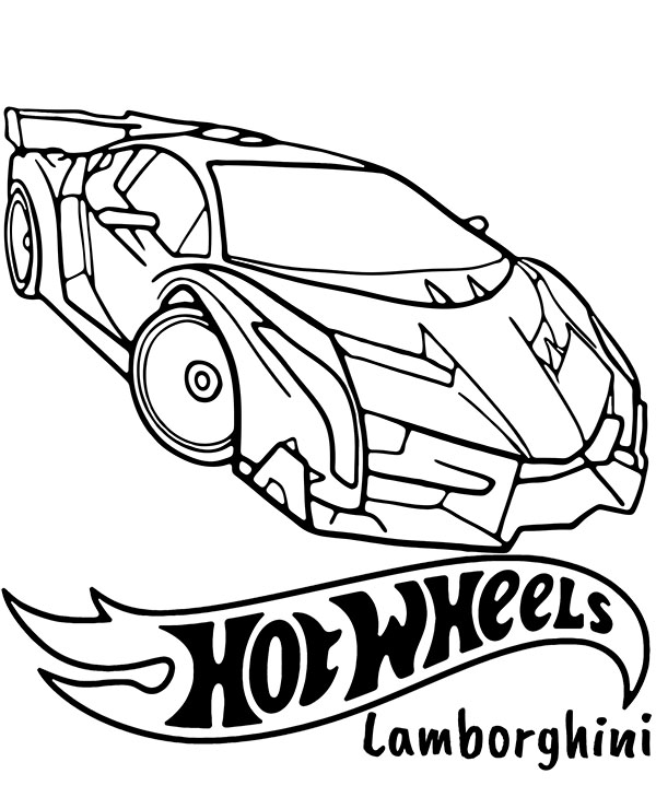 Hot Wheels coloring sheet