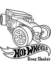 Bone Shaker coloring picture Hot Wheels