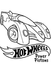Printable Hot Wheels coloring page for kids
