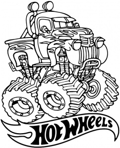 Monster Truck coloring page Hot Wheels - Topcoloringpages.net