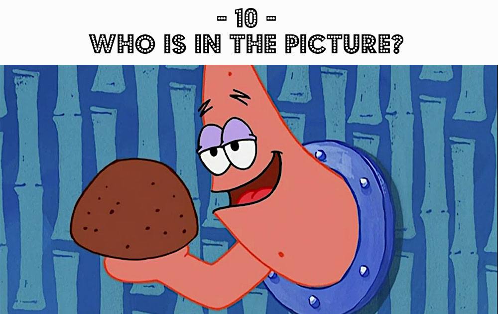 Quiz question 10 with Spongebob